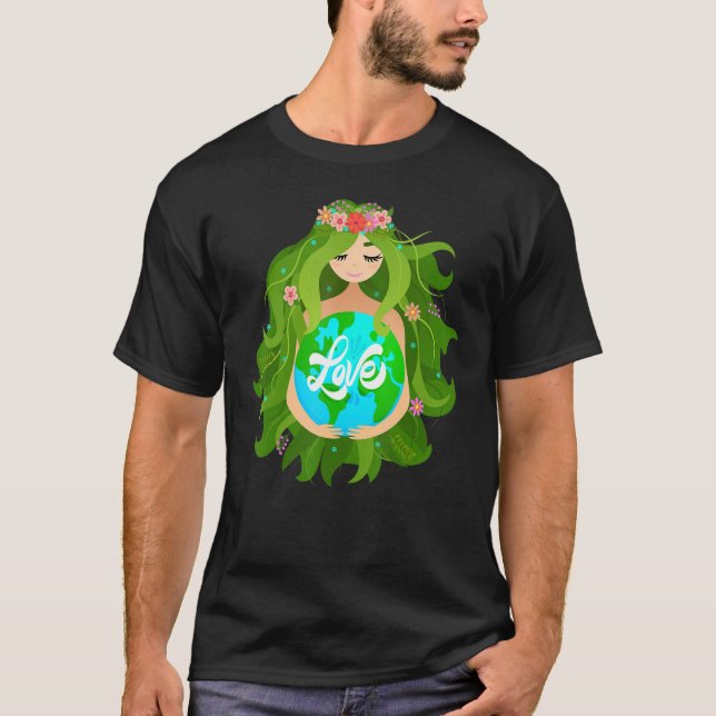 T-shirt Green Mother Jour des terres Gaia Sauvez notre pla (Devant)