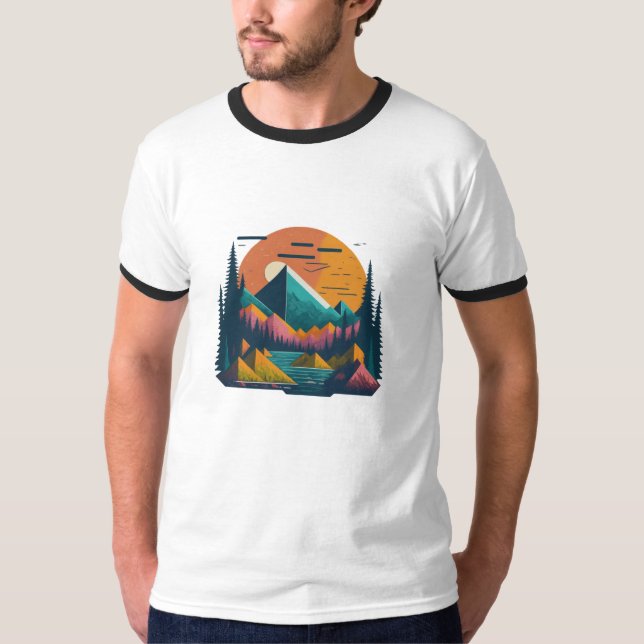 T-shirt Green Nature Serenity (Devant)