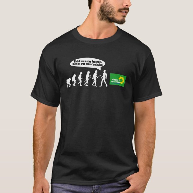 T-shirt Green No Danke, déclaration Evolution Anti Green P (Devant)