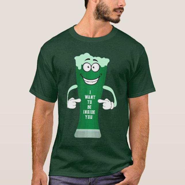 T-shirt Green Patrick's Beer Drôle Dire Patrick's Day (Devant)