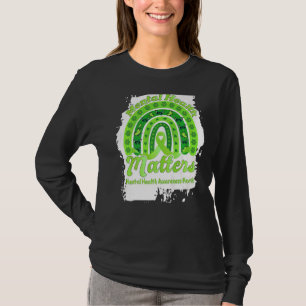 T-shirt Green Rainbow Ribbon Mental Health Awareness Month