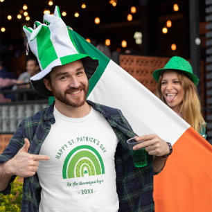 T-shirt Green Rainbow Shamrock irlandais Jour de la Saint