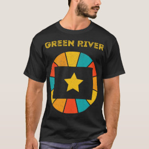 T-shirt Green River Wyoming Vintage Souvenir déshabillé 1