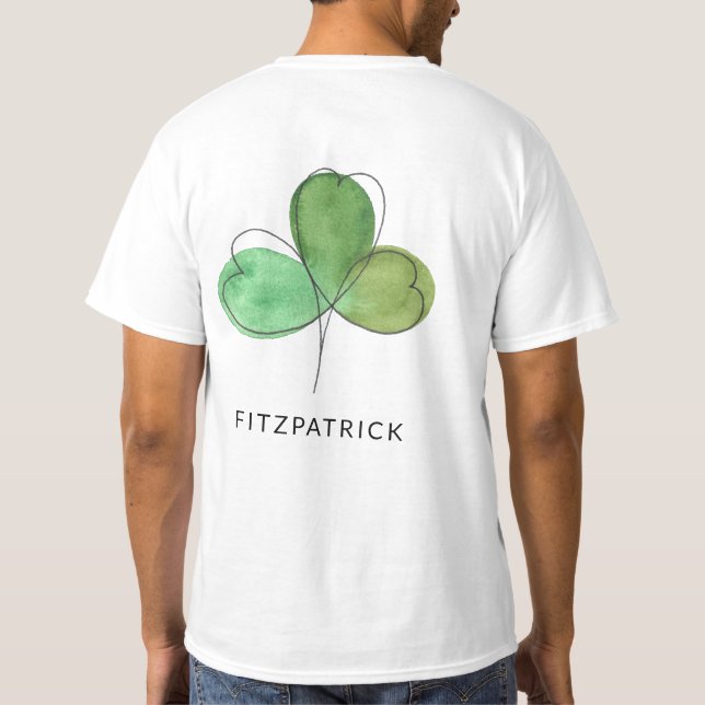 T-shirt Green Shamrock Irish Heritage (Dos)