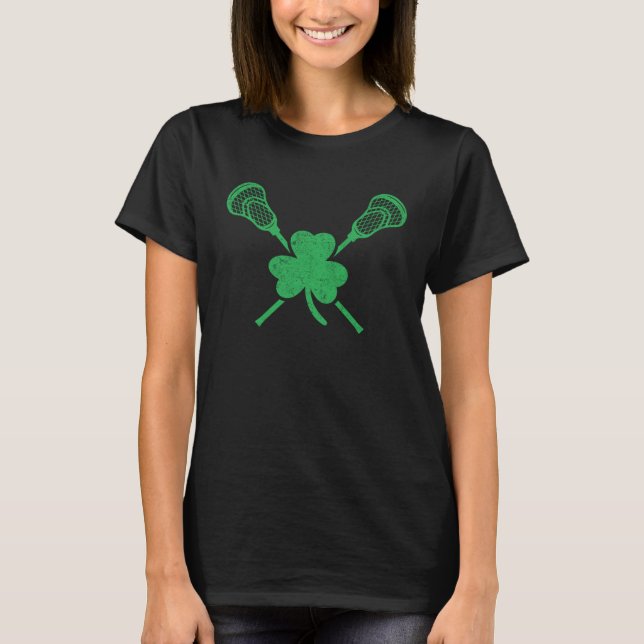 T-shirt Green Shamrock Lacrosse Irish St Patrick s Day Men (Devant)
