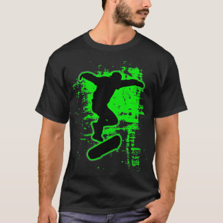 T-shirt Green Splatz Awesome Skateboard Skate