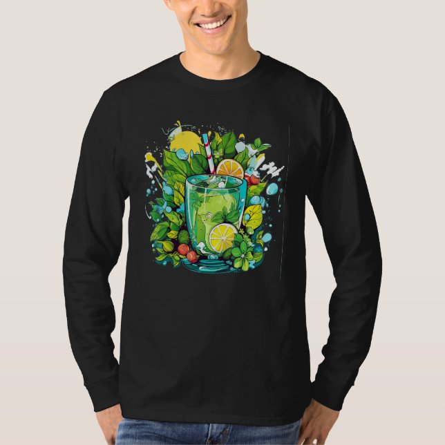 T-shirt Green Springtime soft drink for spring Feelings (Devant)