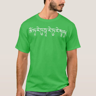 T-shirt Green Tara Mantra Bouddha Bouddhisme tibétain Vajr