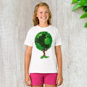 T-shirt Green Tree Globe Girls