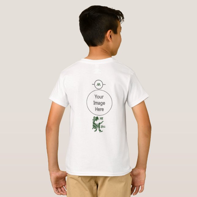 T-shirt Green Trex le Boss Dino (Dos entier)