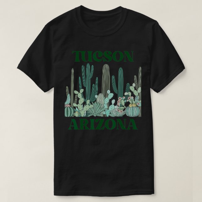 T-shirt Green Tucson Arizona barbe forte s  (Design devant)