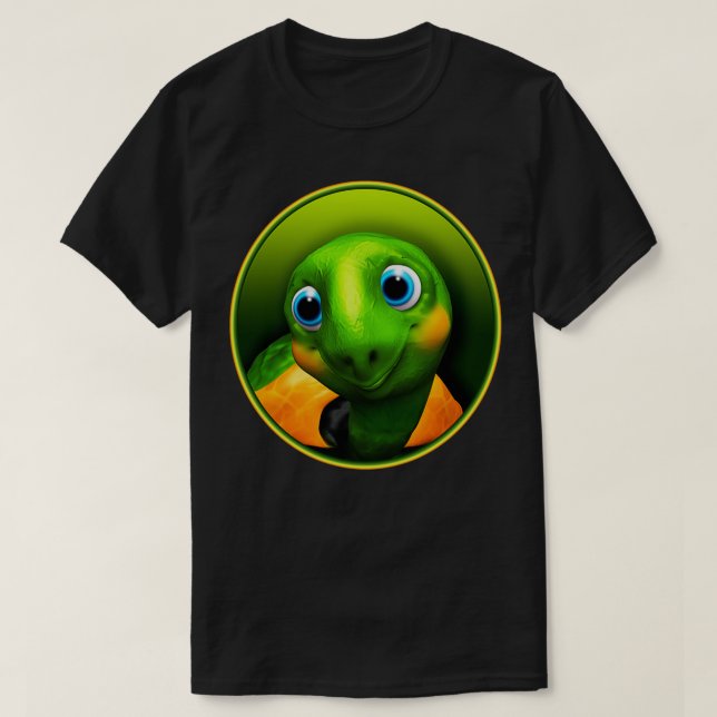 T-shirt Green Turtle Baby 3D (Design devant)