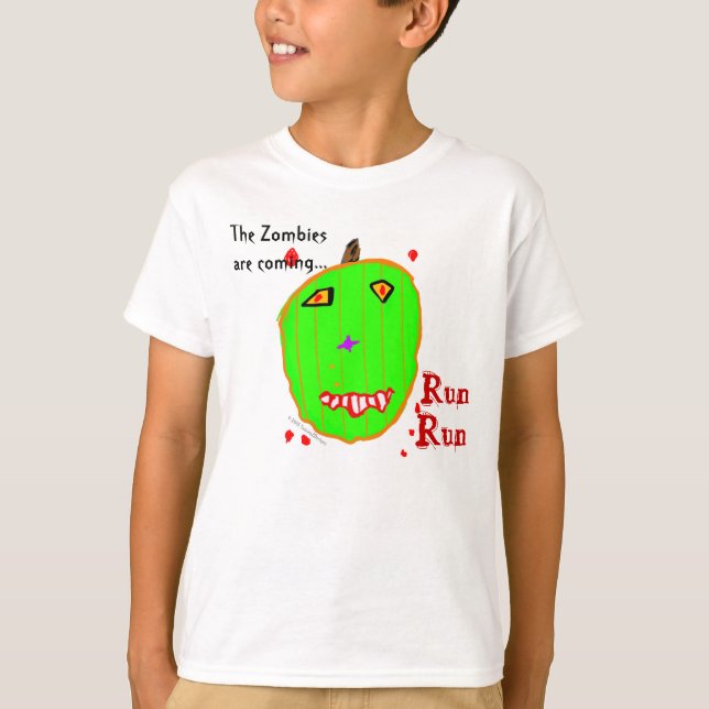 T-shirt Green Zombie Run (Devant)