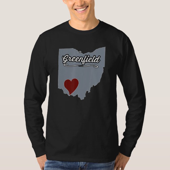 T-shirt GREENFIELD Ohio OH City State USA Mignonne Souveni (Devant)
