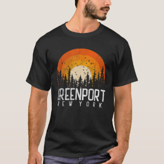 T-shirt Greenport New York NY Rétro Vintage 70s 80s 90s Ca