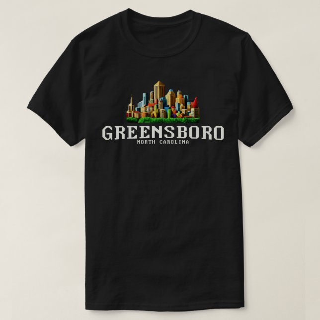 T-shirt Greensboro Caroline du Nord (Design devant)