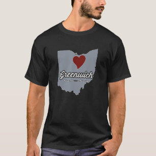 T-shirt GREENWICH Ohio OH City State USA migte Souvenir