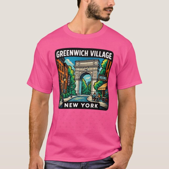 T-shirt Greenwich Village friends (Devant)