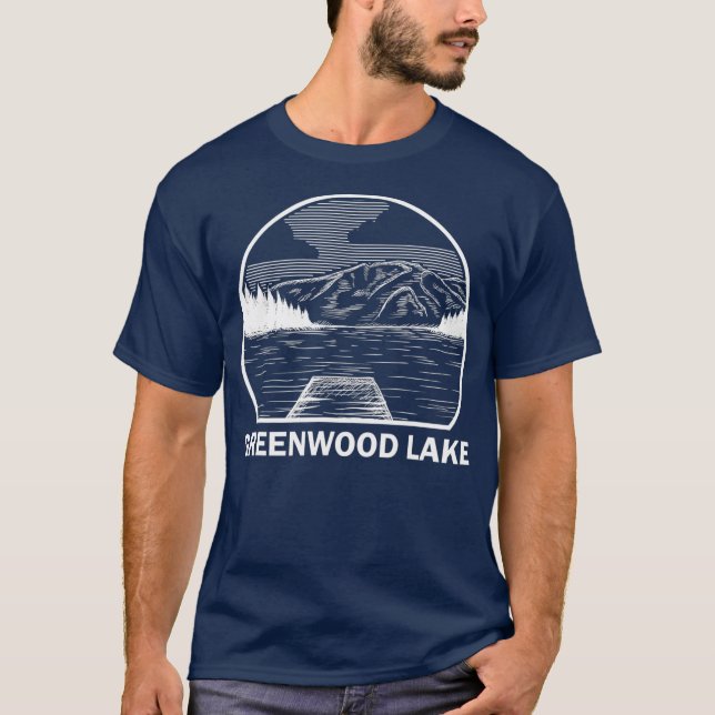 T-shirt GREENWOOD LAKE NEW JERSEY Funny Fishing Camping (Devant)