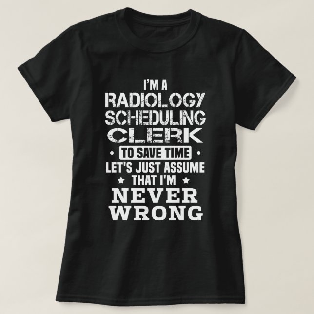 T-shirt Greffier de la planification de la radiologie (Design devant)