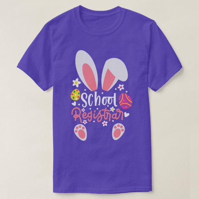 T-shirt Greffier de l'école Bunny Greffier de l'école de l (Design devant)