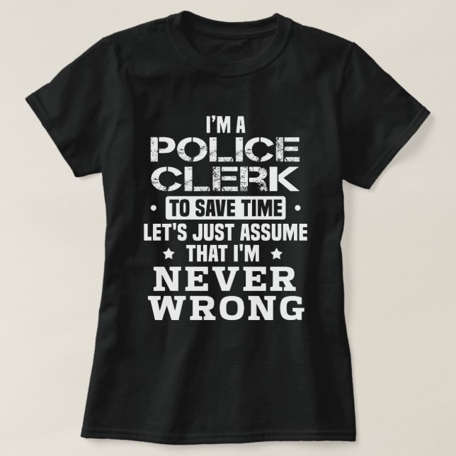 T-shirt Greffier de police (Design devant)