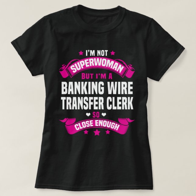 T-shirt Greffier de transfert bancaire (Design devant)