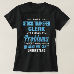 T-shirt Greffier de transfert stock