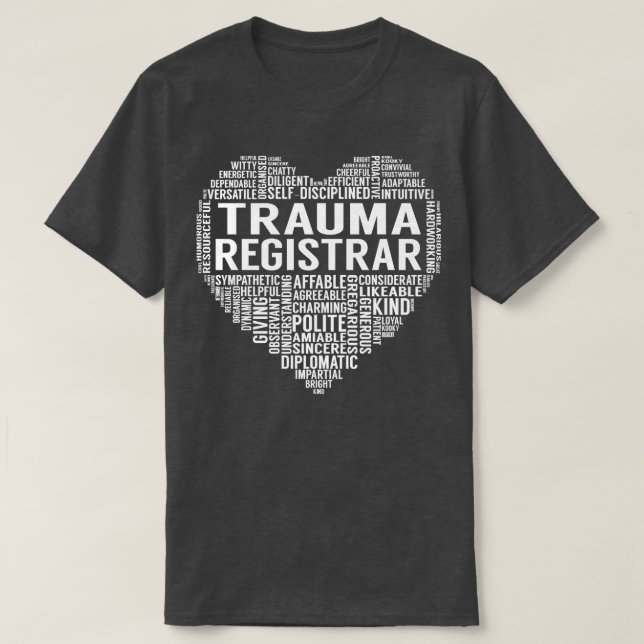 T-shirt Greffier de trauma Coeur (Design devant)
