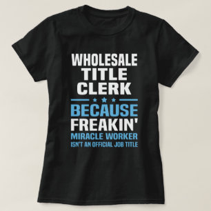 T-shirt Greffier du titre de vente en gros