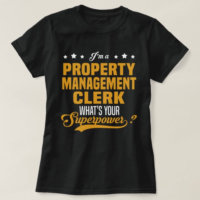 T-shirt Greffier en gestion immobilière (Design devant)