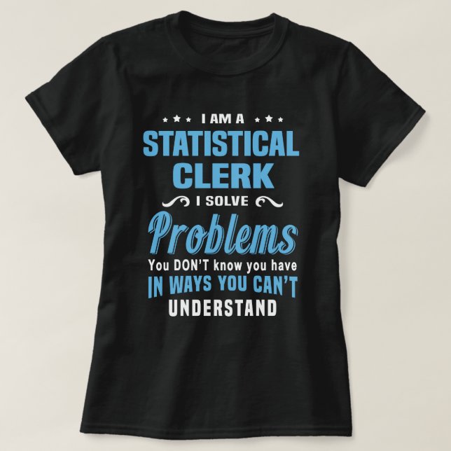 T-shirt Greffier statistique (Design devant)