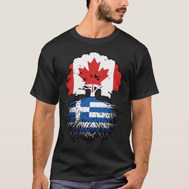 T-shirt Grégation Grégoire canadienne Canada Tree Roots Fl (Devant)