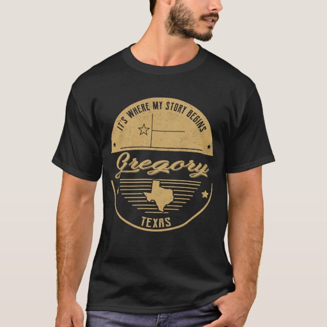 T-shirt Gregory Texas C'est là que commence mon histoire (Devant)