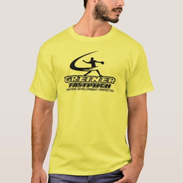 T-shirt Greiner Fastpitch - (jaune) j'aurai…. (Devant)