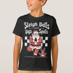 T-shirt Grelots Et Sortilèges De Yoga Noël Santa Yogi