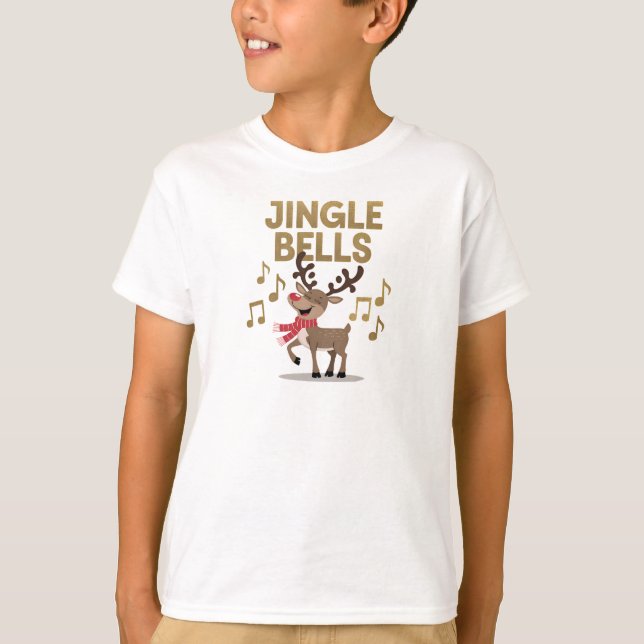 T-shirt Grelots Sonores Renne Chantant (Devant)