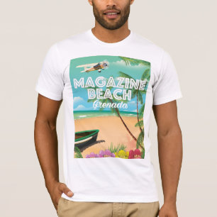 T-shirt Grenada Magazine Beach Travel Poster