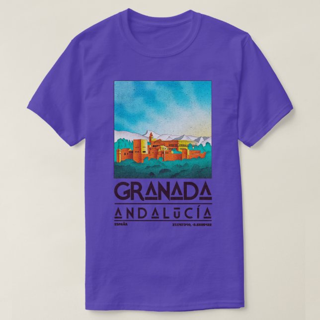 T-shirt Grenade Andalousie Espagne (Design devant)