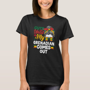 T-shirt Grenade Drapeau Grenadien Mignon Jusqu'à Ce Que Mo