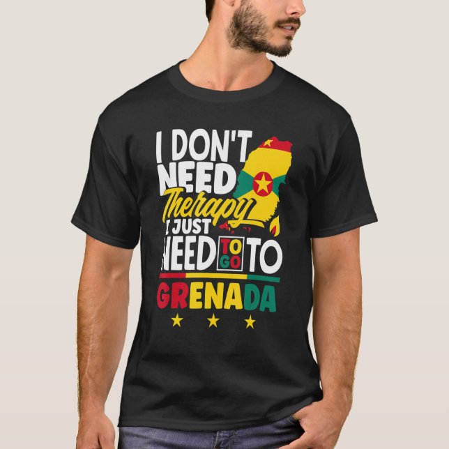 T-shirt Grenade Grenadienne Je Dois Juste Aller À Grenade (Devant)