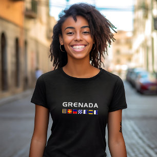 T-shirt Grenade Nautique Marines Drapeaux de Voile Couleur