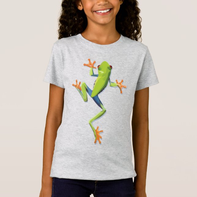 T-shirt grenouille à arbre Amphibien vert (Devant)