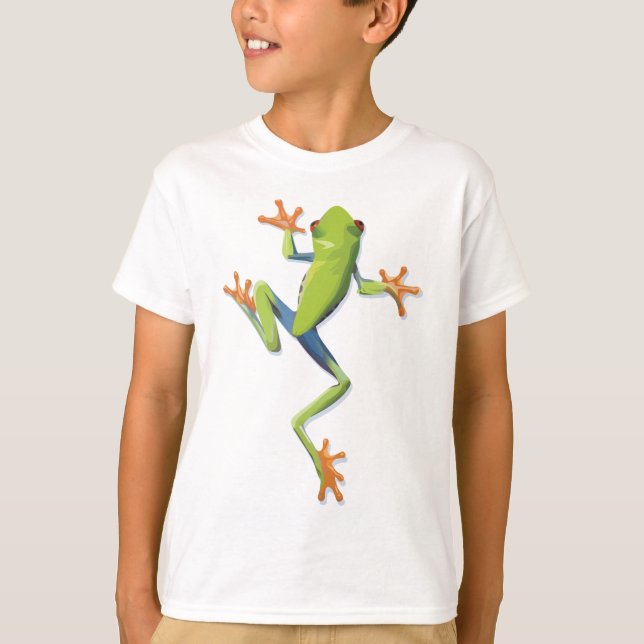 T-shirt grenouille à arbre Amphibien vert (Devant)