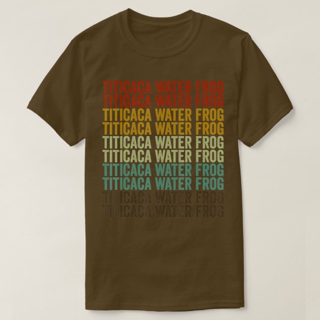 T-shirt Grenouille à eau Titicaca Amphibian Retro 1 (Design devant)