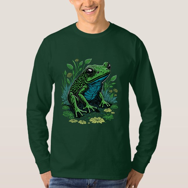 T-shirt Grenouille à étang détaillée (Devant)