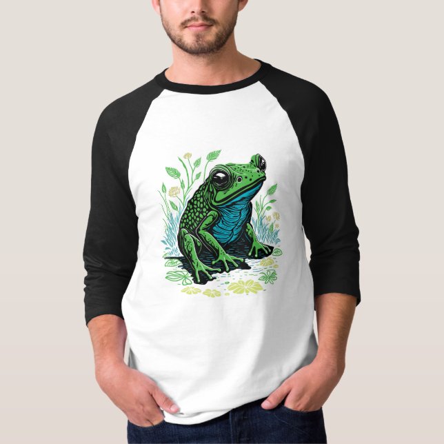 T-shirt Grenouille à étang détaillée (Devant)