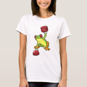T-shirt Grenouille à la boîte avec gants de boxe