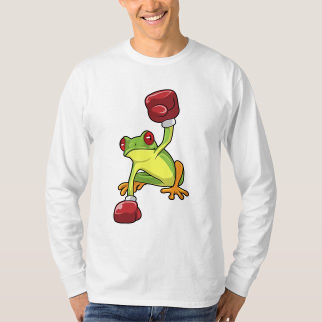 T-shirt Grenouille à la boîte avec gants de boxe (Devant)
