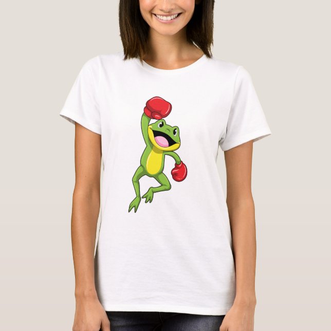 T-shirt Grenouille à la boîte avec gants de boxe (Devant)